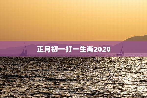 正月初一打一生肖2020