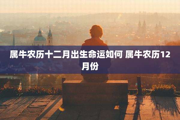 属牛农历十二月出生命运如何 属牛农历12月份