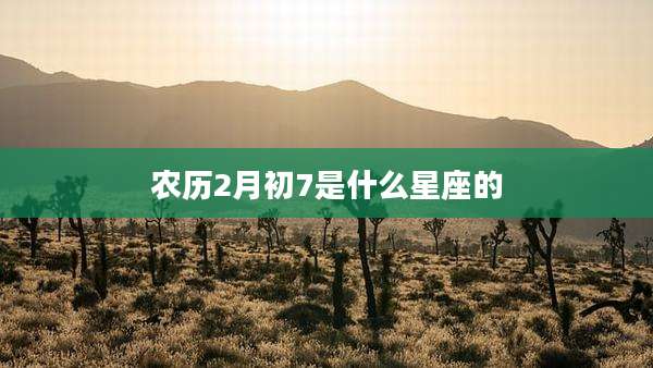 农历2月初7是什么星座的