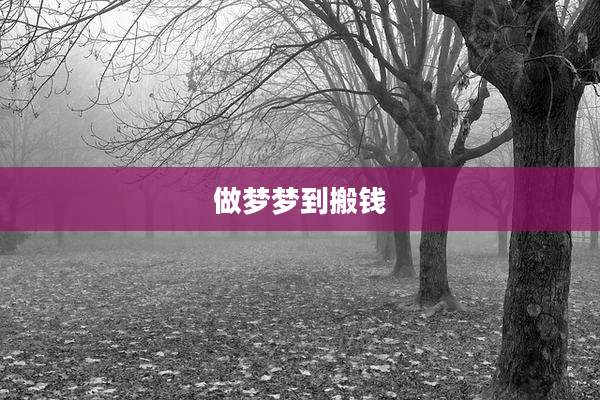 做梦梦到搬钱