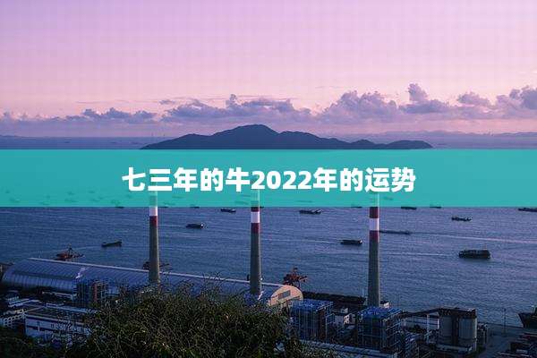 七三年的牛2022年的运势