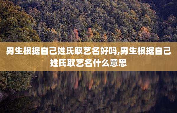 男生根据自己姓氏取艺名好吗,男生根据自己姓氏取艺名什么意思