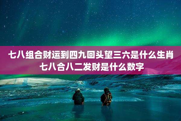 七八组合财运到四九回头望三六是什么生肖 七八合八二发财是什么数字