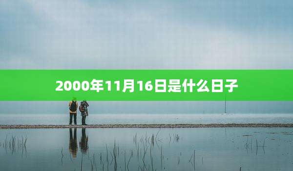 2000年11月16日是什么日子