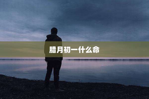 腊月初一什么命