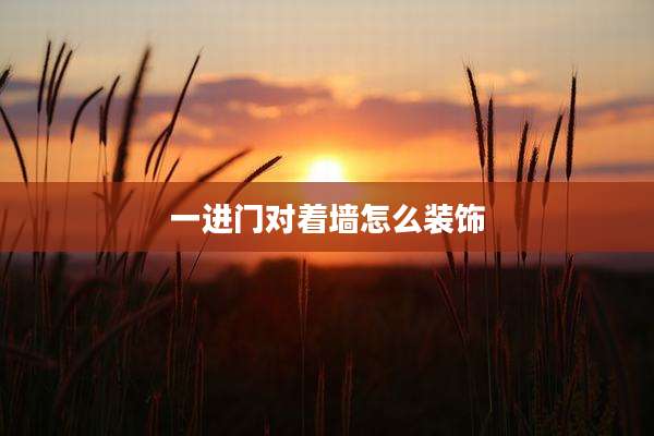 一进门对着墙怎么装饰