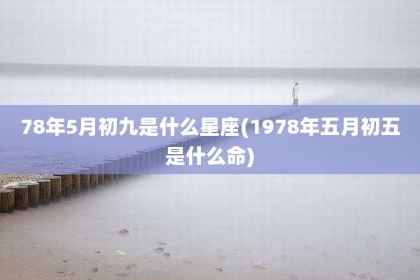 78年5月初九是什么星座(1978年五月初五是什么命)