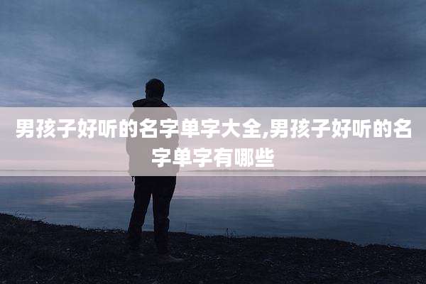 男孩子好听的名字单字大全,男孩子好听的名字单字有哪些