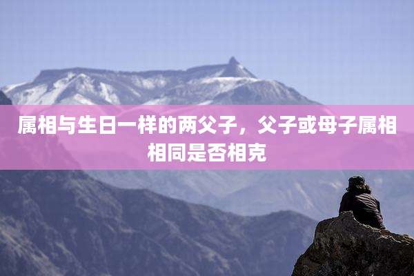 属相与生日一样的两父子，父子或母子属相相同是否相克