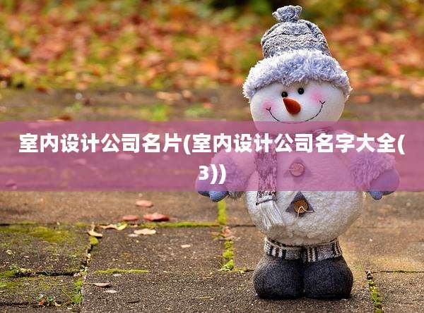 室内设计公司名片(室内设计公司名字大全(3))