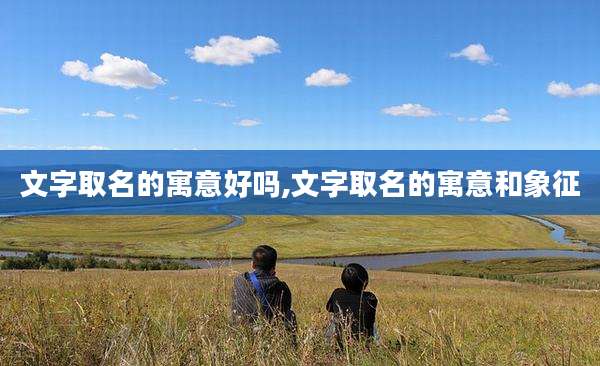 文字取名的寓意好吗,文字取名的寓意和象征
