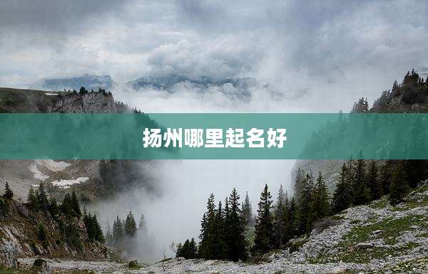 扬州哪里起名好