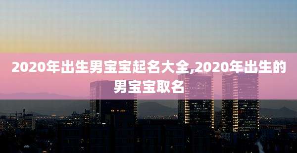 2020年出生男宝宝起名大全,2020年出生的男宝宝取名