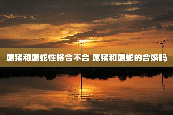 属猪和属蛇性格合不合 属猪和属蛇的合婚吗