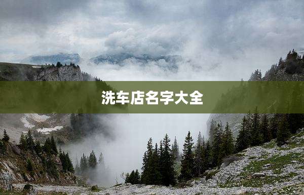 洗车店名字大全