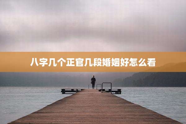 八字几个正官几段婚姻好怎么看