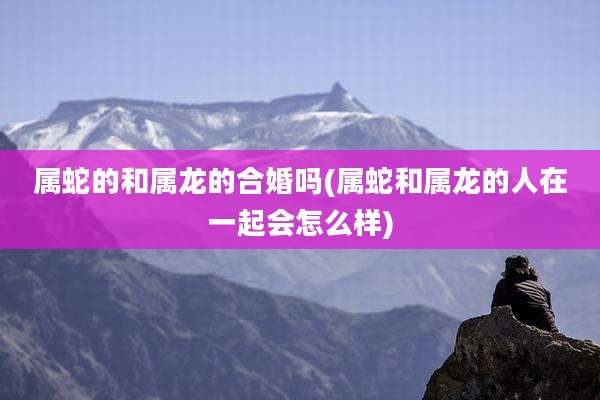 属蛇的和属龙的合婚吗(属蛇和属龙的人在一起会怎么样)