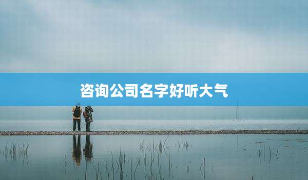 咨询公司名字好听大气
