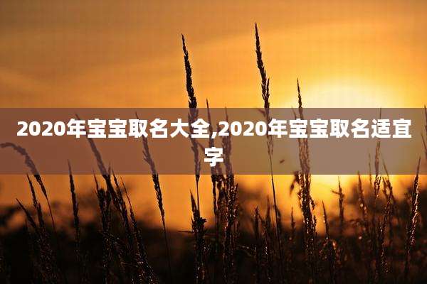 2020年宝宝取名大全,2020年宝宝取名适宜字
