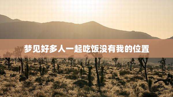 梦见好多人一起吃饭没有我的位置