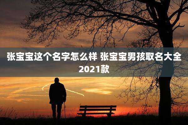 张宝宝这个名字怎么样 张宝宝男孩取名大全2021款