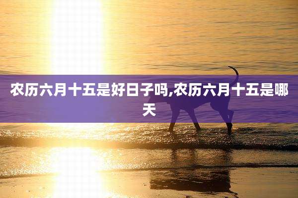 农历六月十五是好日子吗,农历六月十五是哪天