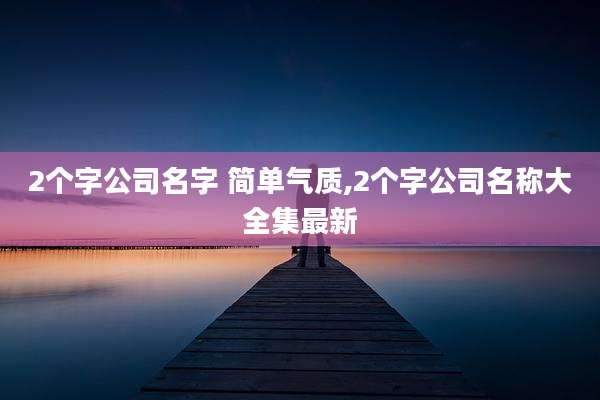 2个字公司名字 简单气质,2个字公司名称大全集最新