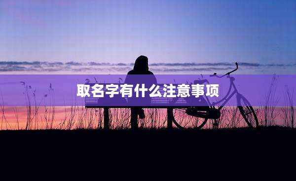 取名字有什么注意事项
