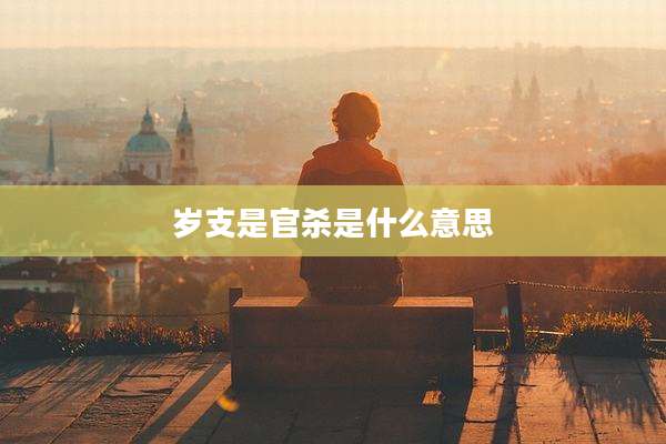 岁支是官杀是什么意思