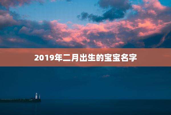 2019年二月出生的宝宝名字