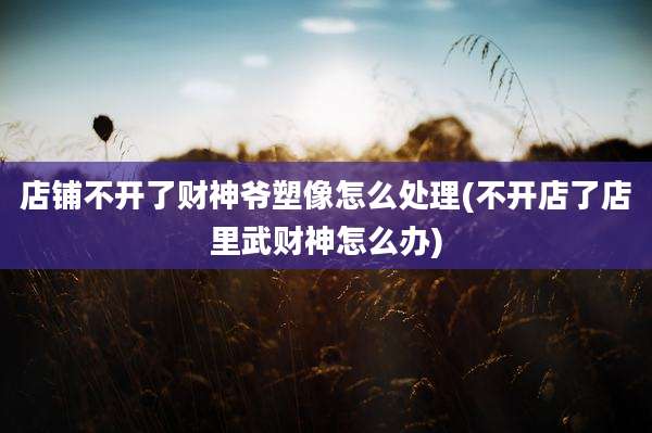 店铺不开了财神爷塑像怎么处理(不开店了店里武财神怎么办)