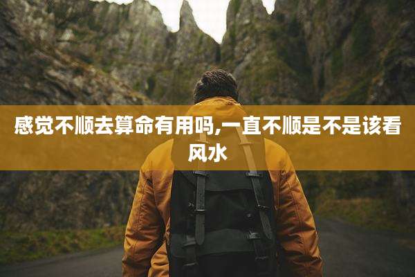 感觉不顺去算命有用吗,一直不顺是不是该看风水