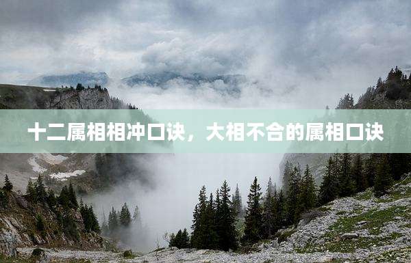 十二属相相冲口诀，大相不合的属相口诀