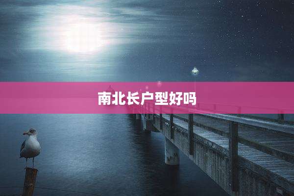 南北长户型好吗