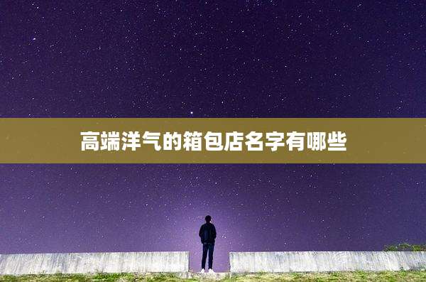 高端洋气的箱包店名字有哪些