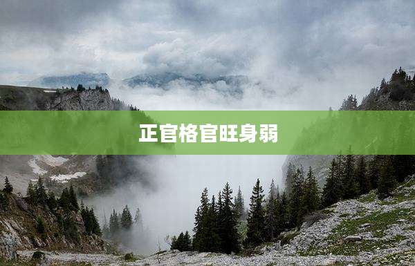 正官格官旺身弱