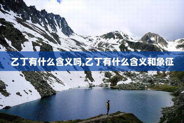 乙丁有什么含义吗,乙丁有什么含义和象征