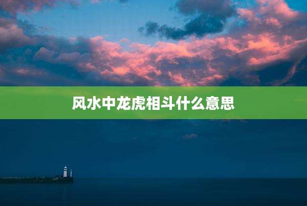 风水中龙虎相斗什么意思