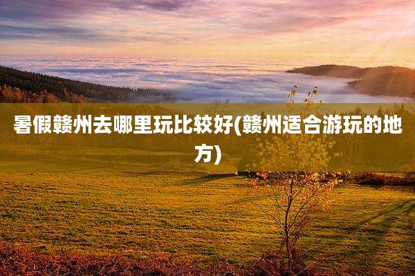 暑假赣州去哪里玩比较好(赣州适合游玩的地方)