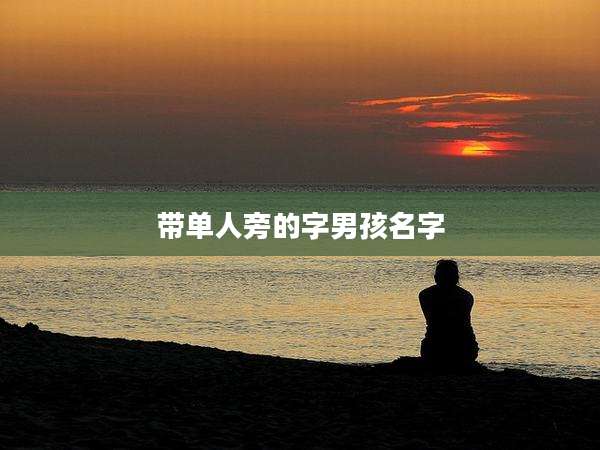 带单人旁的字男孩名字