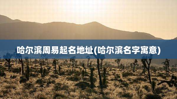哈尔滨周易起名地址(哈尔滨名字寓意)