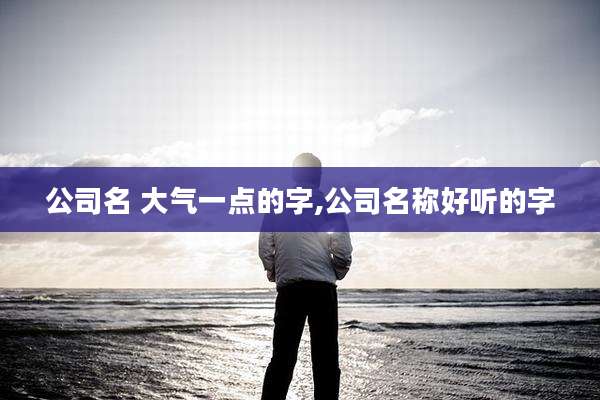 公司名 大气一点的字,公司名称好听的字