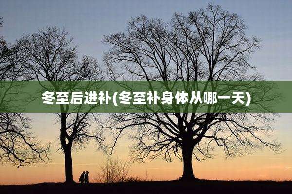 冬至后进补(冬至补身体从哪一天)