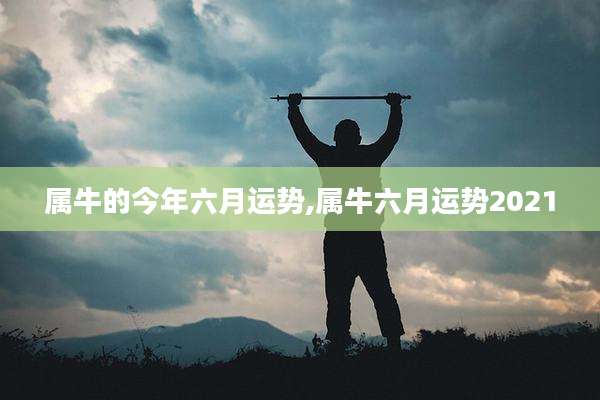 属牛的今年六月运势,属牛六月运势2021