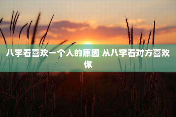 八字看喜欢一个人的原因 从八字看对方喜欢你