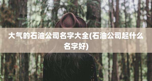 大气的石油公司名字大全(石油公司起什么名字好)