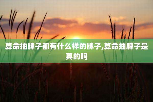 算命抽牌子都有什么样的牌子,算命抽牌子是真的吗