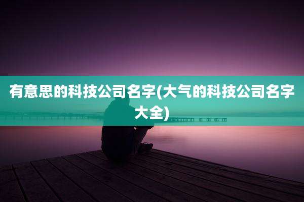 有意思的科技公司名字(大气的科技公司名字大全)