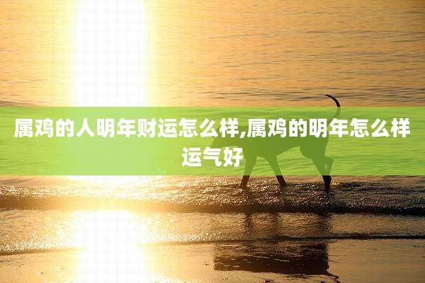 属鸡的人明年财运怎么样,属鸡的明年怎么样运气好