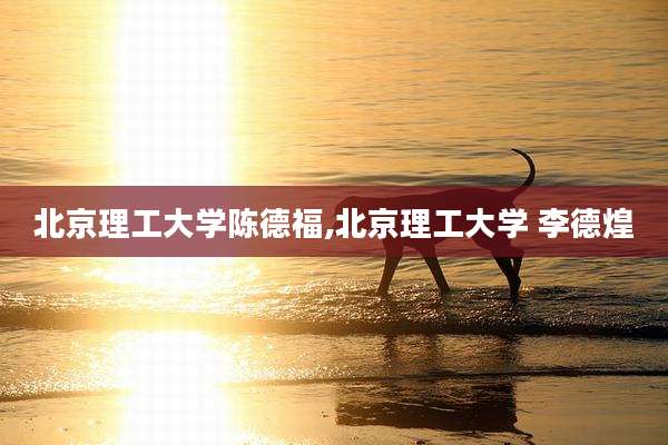 北京理工大学陈德福,北京理工大学 李德煌